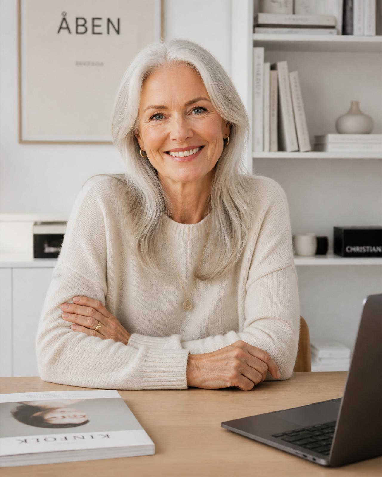 Experienced Nordic professional working from a bright home office